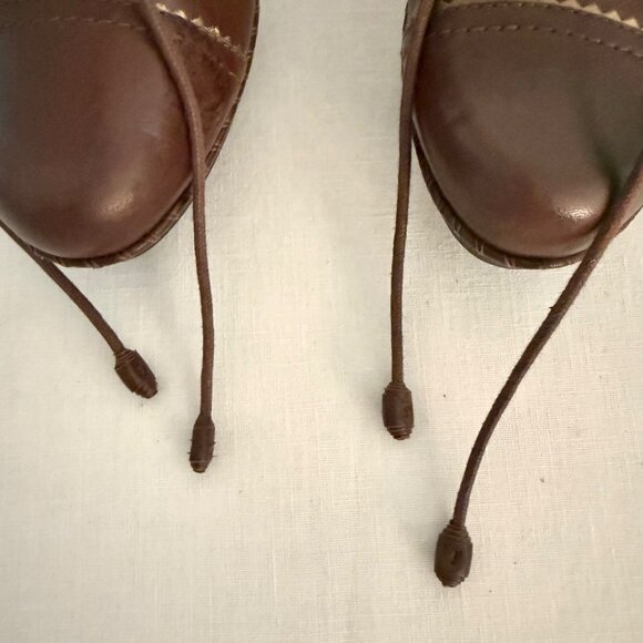 Rockport Womens Oxford Heels Size 9.5 Brown Leather Lace Up Comfort Retro Style - Picture 14 of 16